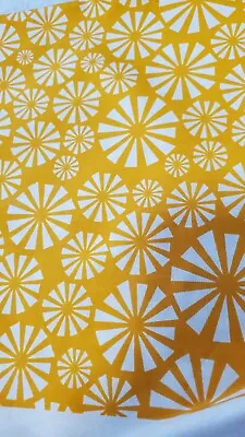 2 Yards Dan Stiles Birch Marine Too Ocean Yellow Starburst  Cotton Fabric  • $6.95