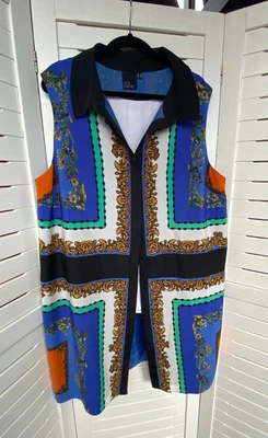 $7 • Buy ASOS Baroque Style Sleeveless Long Shirt/ Jacket
