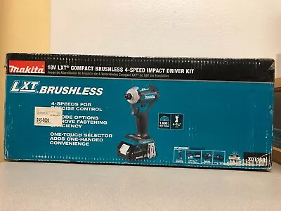 Makita XDT16R 18V LXT 1/4 In. Cordless Brushless 4-Speed Impact Driver Kit • $268.01