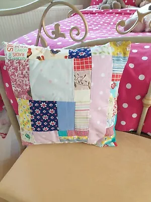 Patchwork Cushion 15  X 14  BRAND NEW Handmade One Of A Kind  - Ideal Gift ❤ • £9