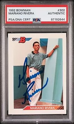 Mariano Rivera RC Auto | 1992 Bowman #302 - PSA DNA Rookie Card Autograph • $495