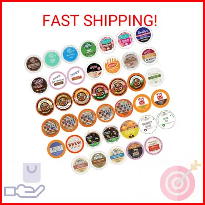 40 Count Coffee Tea Cider & Cappuccino Samplers For Keurig K Cups Brewers • $45.18