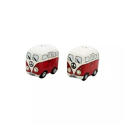 NEW Kombi Van Salt & Pepper Shakers Red 7.3*5*6.5cm Kitchenware • $21.95