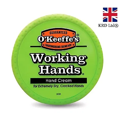 O'Keeffe's WORKING HANDS HAND CREAM Cracked Split Skin Non-Greasy Keefes Tub UK • £12.42