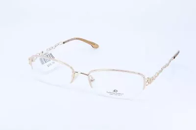 Catherine Deneuve CD246 Gold Rectangle Women Half Rim 52-17-140 Eyeglass • $24.95