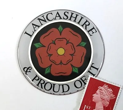 LANCASHIRE & PROUD OF IT - Lancashire Rose Sticker Super Shiny Domed Finish • £4.45