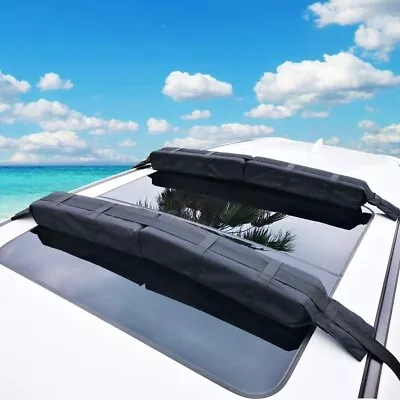 Pair Of Universal Soft Roof Rack Kayak Surfboard Universal For Car Suv • $49