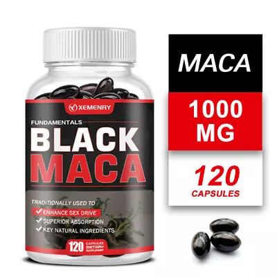 Black Maca 1000mg-Testosterone Booster Energy & Endurance Muscle Health 120pcs • $14.16