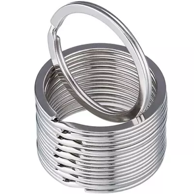 Small - Large Flat Silver Metal Split Rings Keyring Jump Hoop Loop Key Keys Ring • £2.49