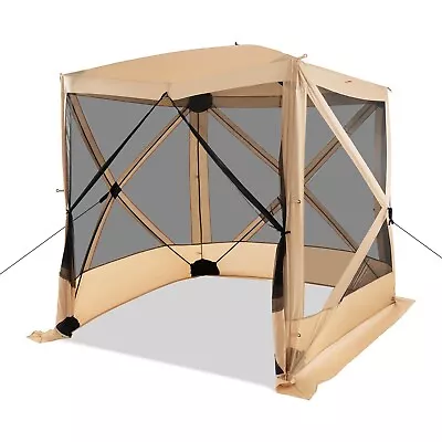 Costway 225x225cm 4-Panel Pop Up Camping Gazebo Instant Setup House Gazebo Tent • £104.95