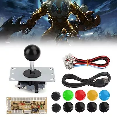 Arcade Joystick DIY 0 Delay Arcade USB Encoder To PC+ Push Buttons Kit • $27.35