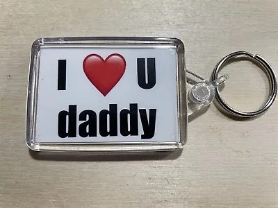 £2.75 • Buy I Love You Daddy I Heart U Keyring Father’s Day Birthday Daughter Son Gift Fun