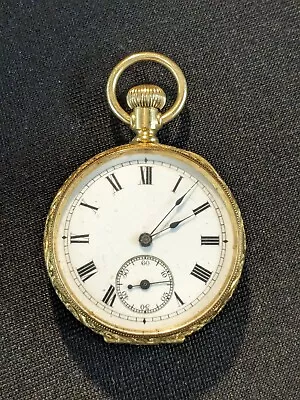 Stunning Vintage Elgin 18ct Gold Ornate Ladies Fob Watch Great Working Condition • £700