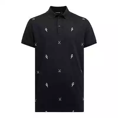 J Lindeberg Men's JL STRIKE Embroidery Jersey Polo FMJT05281 Black Medium NEW • $59.99