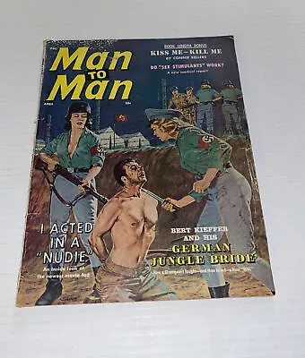 MAN TO MAN April 1962 Vintage Magazine Pulp Action Adventure Men's Nazi • $74.59