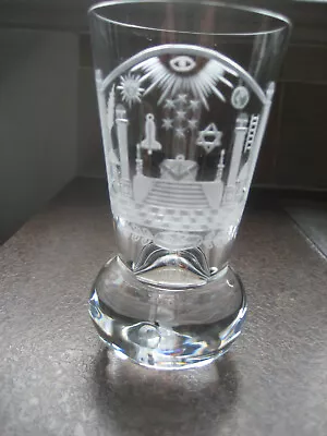 £35 • Buy Masonic Firing Glass Wheel Engraved With George Washingtons' Apron
