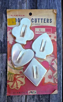 Vintage NOS Aluminum Chilton Ware Cookie Cutters Playing Card Shapes Club Spade • $9.95