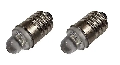 3V 3 Volt E10 LED Flashlight Bulb Lamp Microscope Bulb Pack Of 2 • $6.95