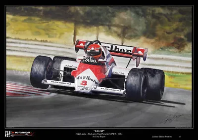 Niki Lauda Limited Edition F1 Art Print Large A2 Size • £14.99