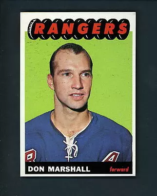 1965 Topps # 29 Don Marshall New York Rangers EX/MT+ Condition • $9.99