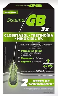 Sistema Gb Triple Formula De Crecimiento/hair Growth Promoter/60ml/minoxidl • $87.99