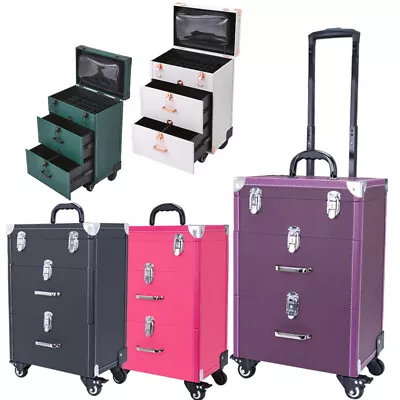 Mobile Makeup Cosmetic Storage Trolley Nail Technician Drawers Beauty Case Wheel • £59.95