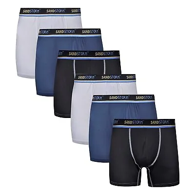 Sand Storm Mens Performance Boxer Briefs - 6-Pack No-Fly Tagless Underwear S-5X • $24.99