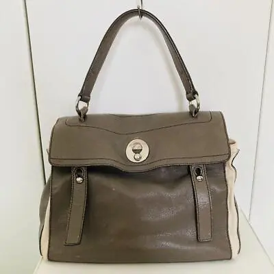 Yves Saint Laurent Muse Two Hand Shoulder Bag Greige Leather Canvas Ladies Used  • $228