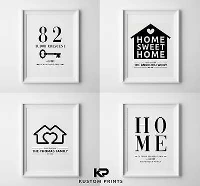 £5.99 • Buy New Home Print Our First Home Personalised House Warming Gift Moving Present