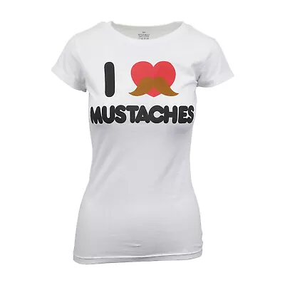 Womens I Love Mustaches T Shirt • $13.50