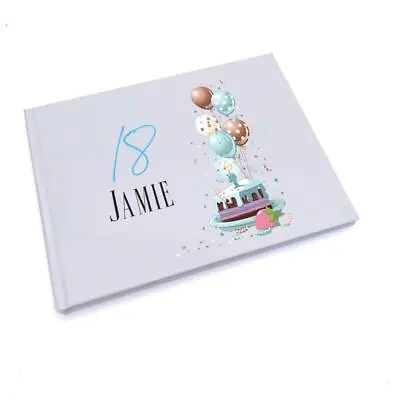 Personalised 18th Birthday Gifts For Him Guest Book GB-75 • £14.99