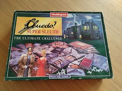 Vintage Cluedo Super Sleuth Detective Game Waddingtons 1995 • £14.99