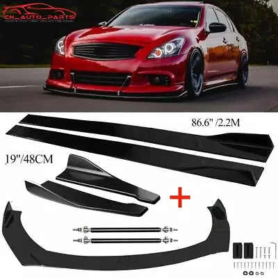 For Infiniti G37 Coupe Sedan Front Splitter Bumper Lip Spoiler Body+Strut Rods • $79.99