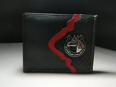 BLACK MEN'S LEATHER WALLET - Horse Design • $10.99