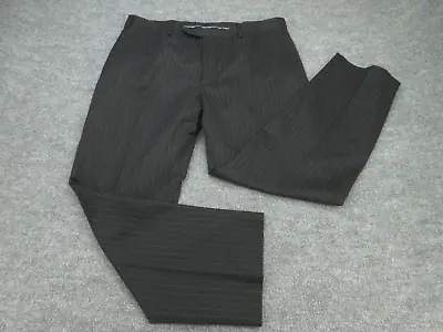 Marc Anthony Pants Adult 38x30 Black Striped Slim Fit Pants Mens 38 NEW • $21.99