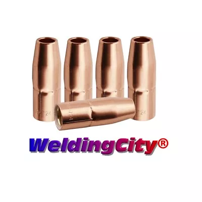 WeldingCity® 5-pk MIG Welding Gun Nozzle 169724 1/2  For Miller M-25/M-40 Hobart • $35.69