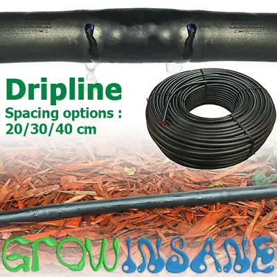 Drip Line Garden Irrigation Surface Pipe 13mm - 20/30/40cm Spacing 25m/50m /100m • £0.99