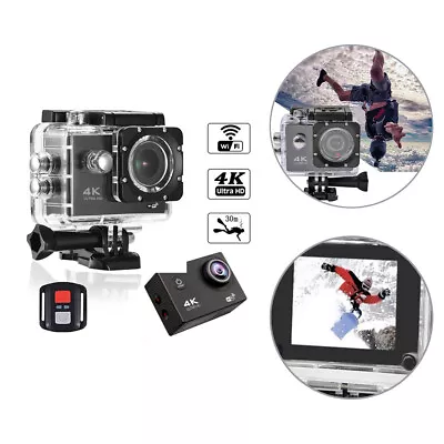 Underwater Camera 4K WiFi Action Camera DVR Camcorder 1080P Ultra HD Waterproof • £24.99