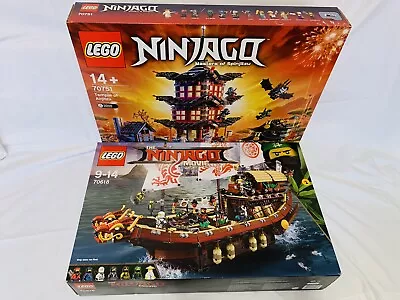 *RETIRED *LEGO NINJAGO: Temple Of Airjitzu (70751) And Destiny's Bounty (70618) • $1345.95