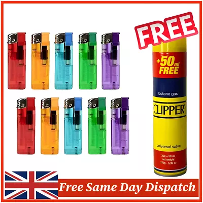 Electronic Lighters Reliable | Free Clipper Gas |Child Safety Adjustable Flame • £19.99