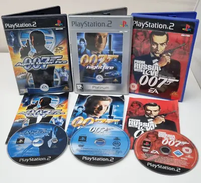 James Bond 007 PlayStation 2 PS2 Game Bundle Nightfire Agent Under Fire Russia • £9.99