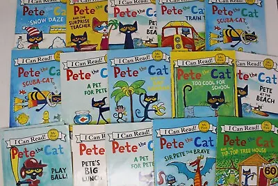 Pete The Cat I Can Read  Lot Of 8 Books By James Dean - Random • $16.95