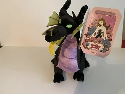 Disney Store Maleficent Dragon Plush 18  Long Sleeping Beauty 60th Anniversary • $75