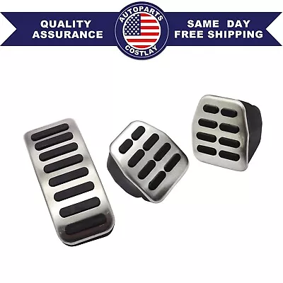 3pcs Clutch Gas Brake Foot Pedal Cover For VW Bora Golf MK3 MK4 Vento Lupo Polo • $10.37