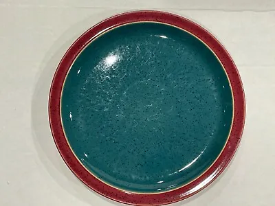 $14.95 • Buy DENBY England Harlequin 8 1/2  Salad Green Plate- Red Rim