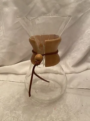 Vintage CHEMEX Glass Coffee Pot 9  Tall • $39.95