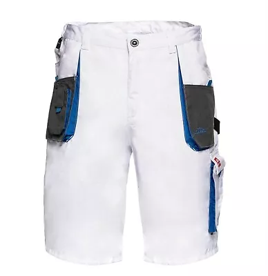 Professional Painters Decorators White-BLUE Work Shorts Trousers • £15.99