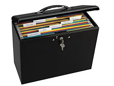 $52.64 • Buy Portable File Box Locking Folder Storage Security Metal Steel Office Desktop New