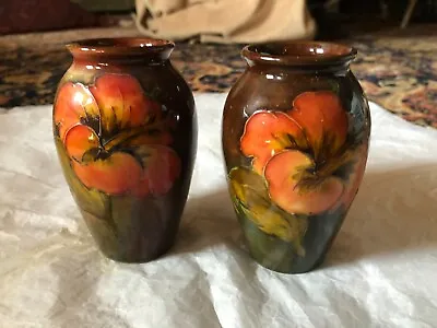 2 Moorcroft Vases  - Potters To The Late Queen Mary #393 • $424.95