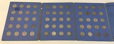 GB Sixpence Whitman Folder Collection 1910-1967 Total 57 Coins • £35